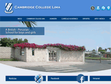 Tablet Screenshot of cambridge.edu.pe