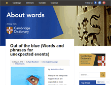 Tablet Screenshot of dictionaryblog.cambridge.org