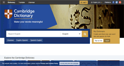 Desktop Screenshot of dictionary.cambridge.org