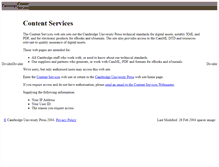 Tablet Screenshot of dtd.cambridge.org