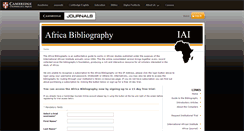 Desktop Screenshot of africabibliography.cambridge.org