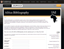 Tablet Screenshot of africabibliography.cambridge.org